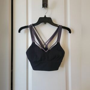 Lululemon Pushing Limits Bra *Light Support For C/D Cup Black Titanium Size 4
